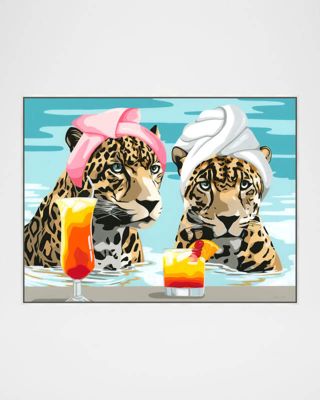 "Posh Paws" Framed Giclee by Makai Howell, 41.5" x 31.5"